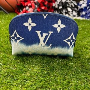 Louis Vuitton Cosmetic Pouch Blue Canvas
